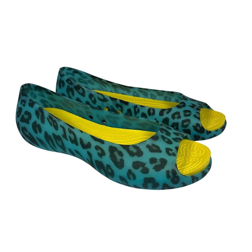 Leopard Print Flats with Yellow Accents